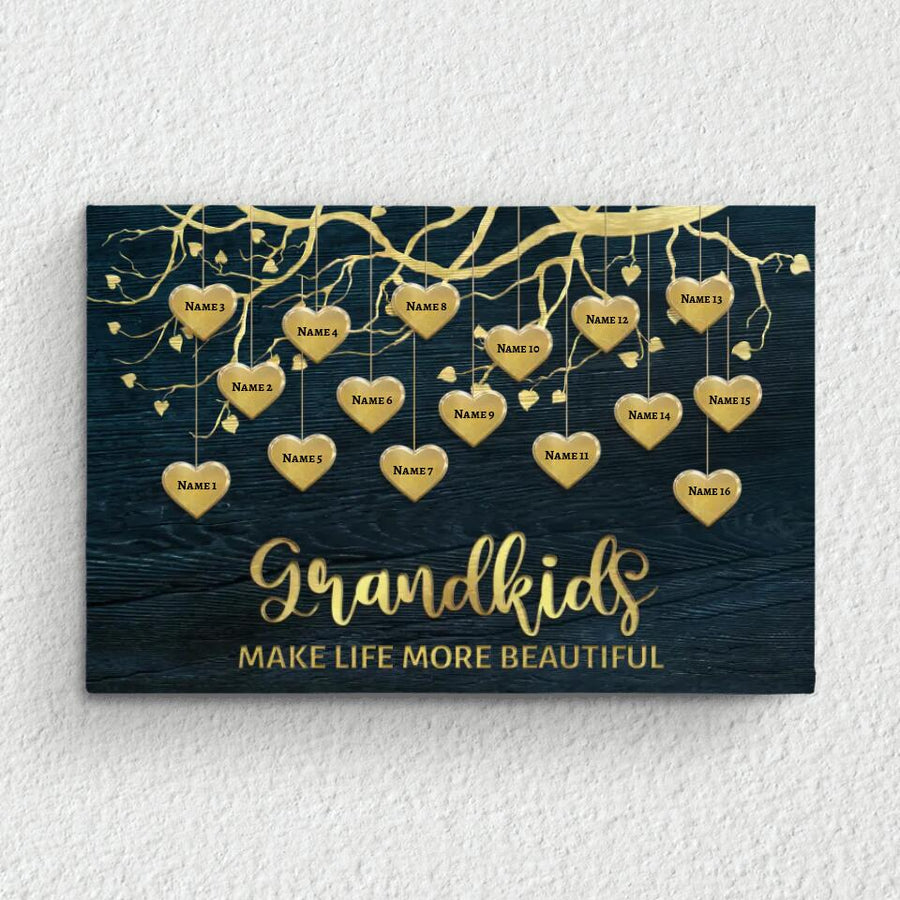 Love & Faith Personalised My Grandchildren Canvas Festive Gift Ideas for  Grandparents – Love & Faith USA