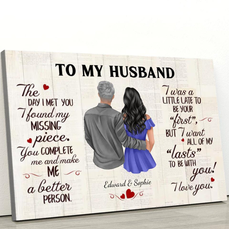 To my husband (drawing) - Couple-Canvas