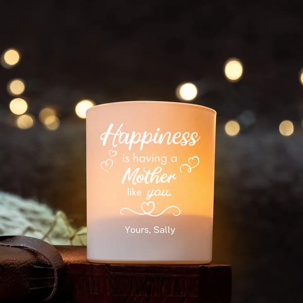 Happiness is... - Family-Premium Tealight Holder