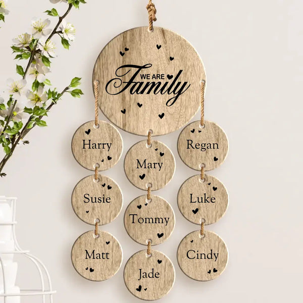 We are Family - Family-Wooden Pendants
