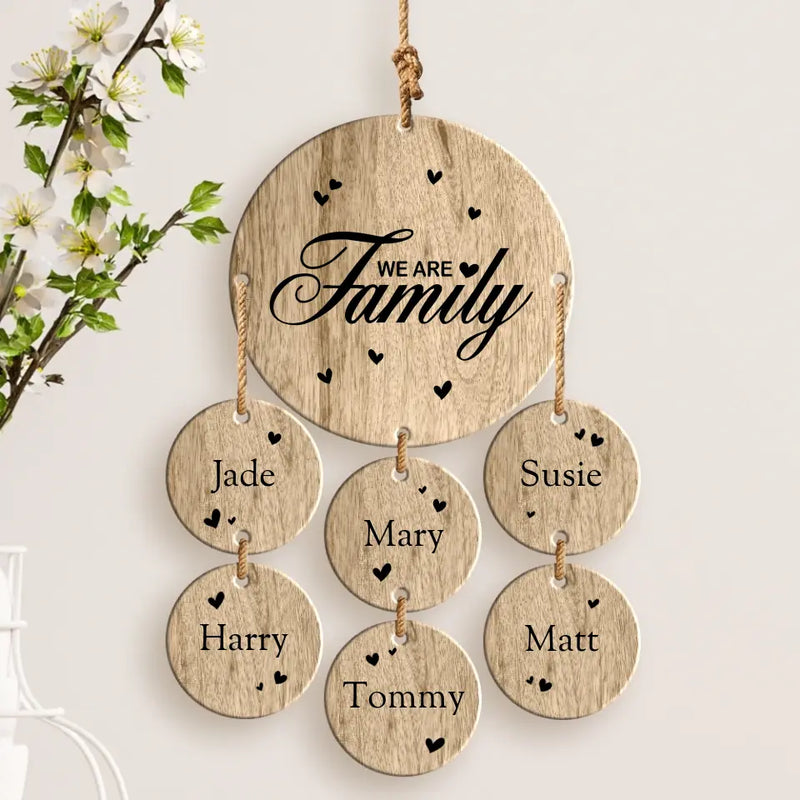We are Family - Family-Wooden Pendants