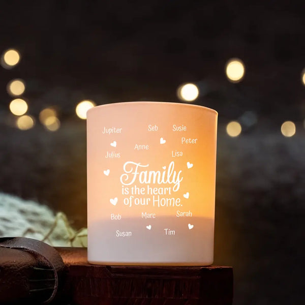 Heart of our home - Family-Premium Tealight Holder