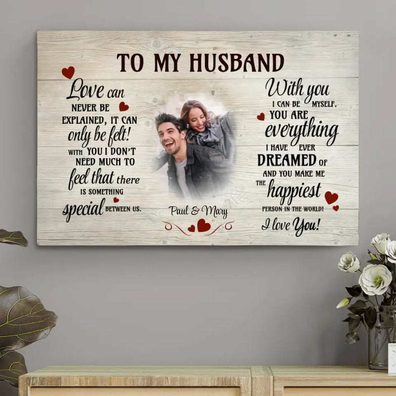 Special (to my husband) - Couple-Canvas