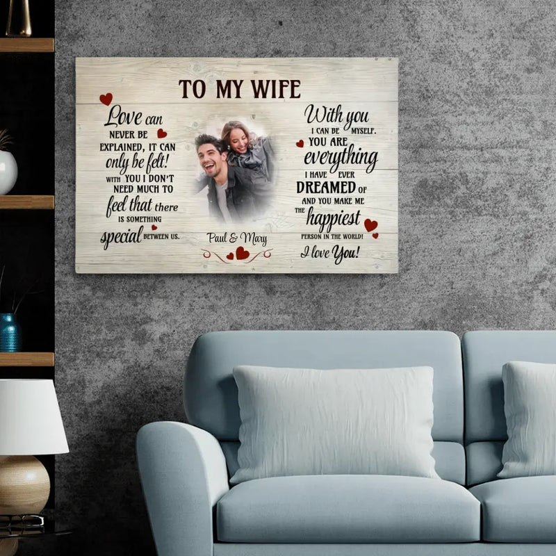 Special (to my wife) - Couple-Canvas