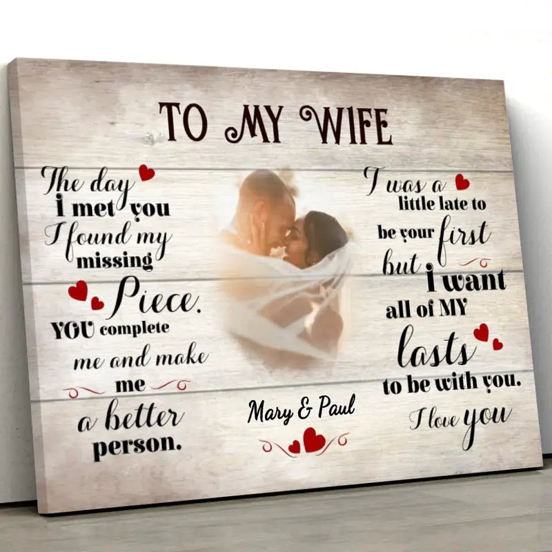 To my darling (for her) - Couple-Canvas