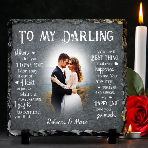 To my Darling - Couple-Slate Slab