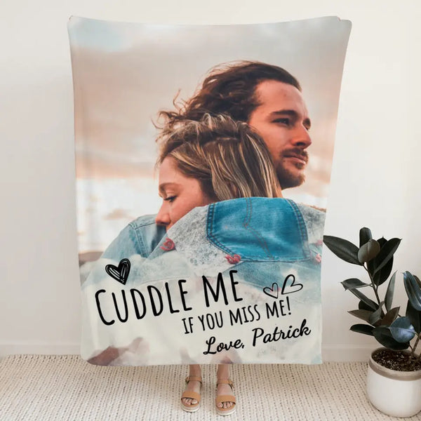 If you miss me - Couple-Blanket
