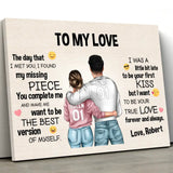 Emoji Love - Couple-Canvas