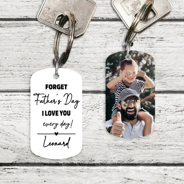 Father's Day - Personalised Printed Keychain for Dad with picture