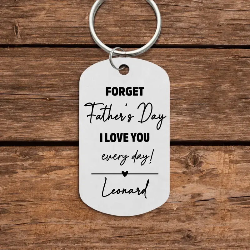 Father's Day - Personalised Printed Keychain for Dad with picture