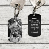 Father's Day - Personalised Engraved Keychain for Dad with picture