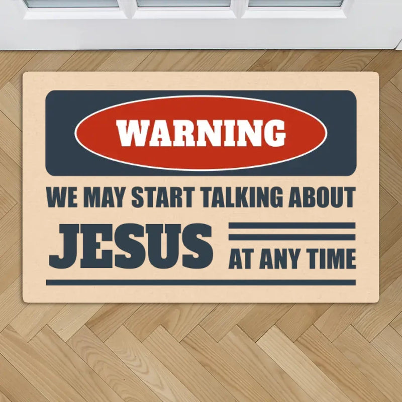 About Jesus - Personalized Doormat for Christian families