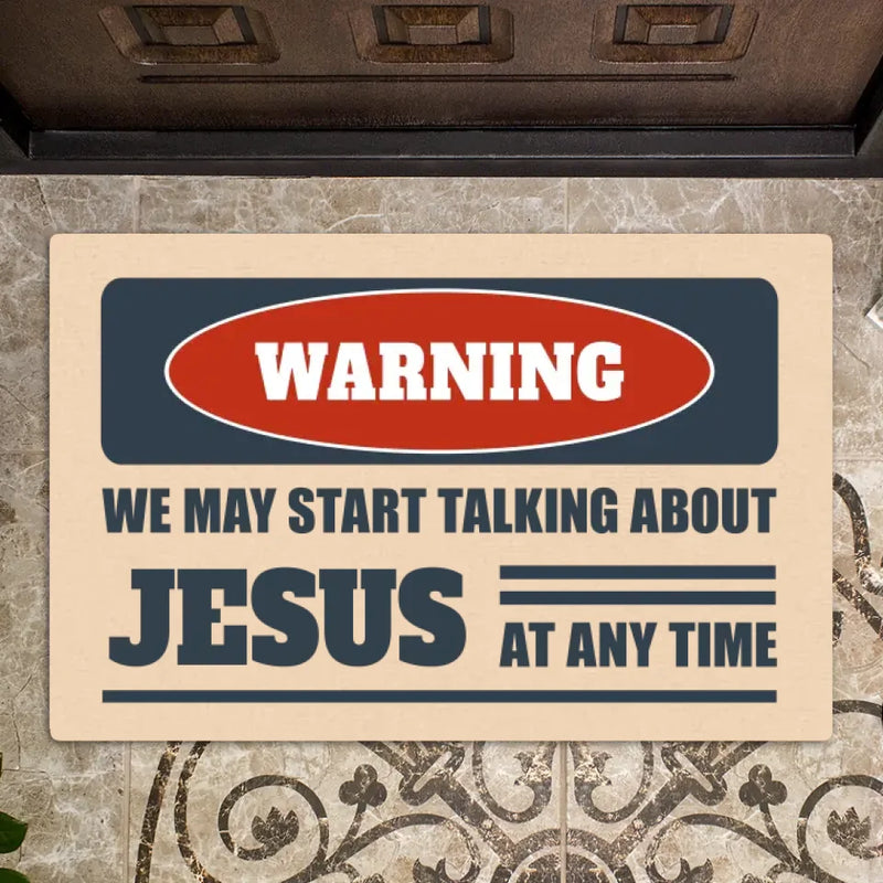 About Jesus - Personalized Doormat for Christian families