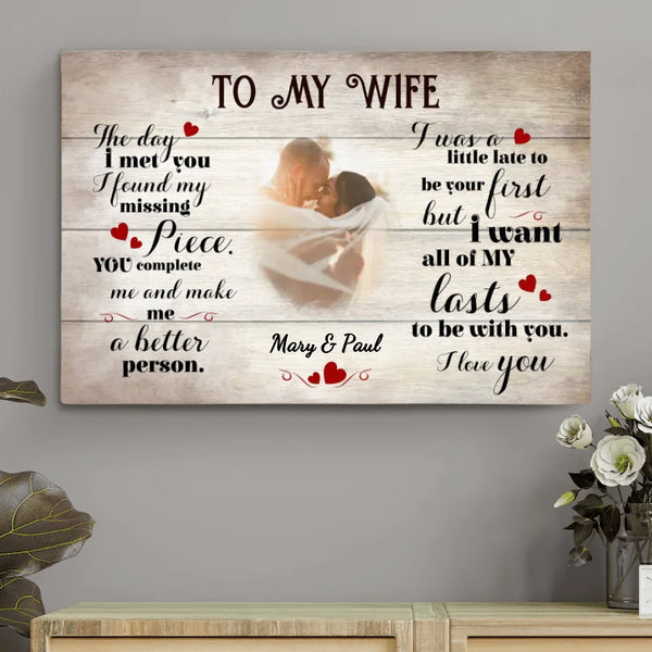 To my darling (for her) - Couple-Canvas