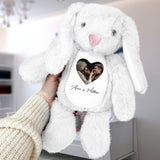 White Fabric Bunny with Personalization - Crafted by Love & Faith USA