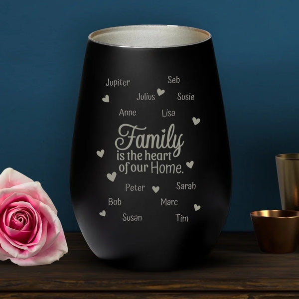 Personalized lantern black silver - Engraved by Love & Faith USA