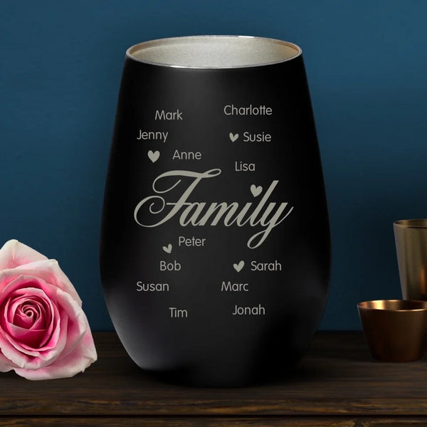 Personalized lantern black silver - Engraved by Love & Faith USA