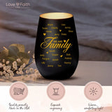 Personalized Lantern black gold - Engraved by Love & Faith USA