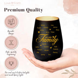 Personalized Lantern black gold - Engraved by Love & Faith USA