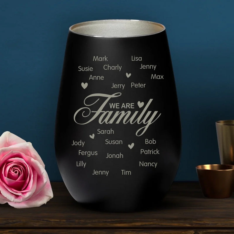 Personalized lantern black silver - Engraved by Love & Faith USA