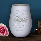 Personalized lantern white silver - Engraved by Love & Faith USA