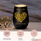 Personalized Lantern black gold - Engraved by Love & Faith USA