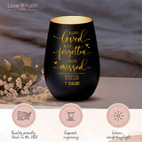 Personalized Lantern black gold - Engraved by Love & Faith USA