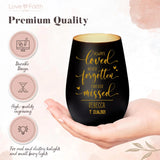 Personalized Lantern black gold - Engraved by Love & Faith USA