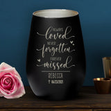 Personalized lantern black silver - Engraved by Love & Faith USA