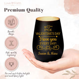 Personalized Lantern black gold - Engraved by Love & Faith USA