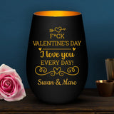 Personalized lantern black gold - Engraved by Love & Faith USA