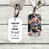 Father's Day - Personalized Printed Keychain for Dad with picture