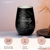 Personalized Lantern Black Silver - Engraved by Love & Faith USA 2