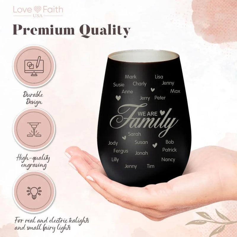 Personalized Lantern Black Silver - Engraved by Love & Faith USA 3