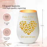 Personalized Lantern White Gold - Engraved by Love & Faith USA 1