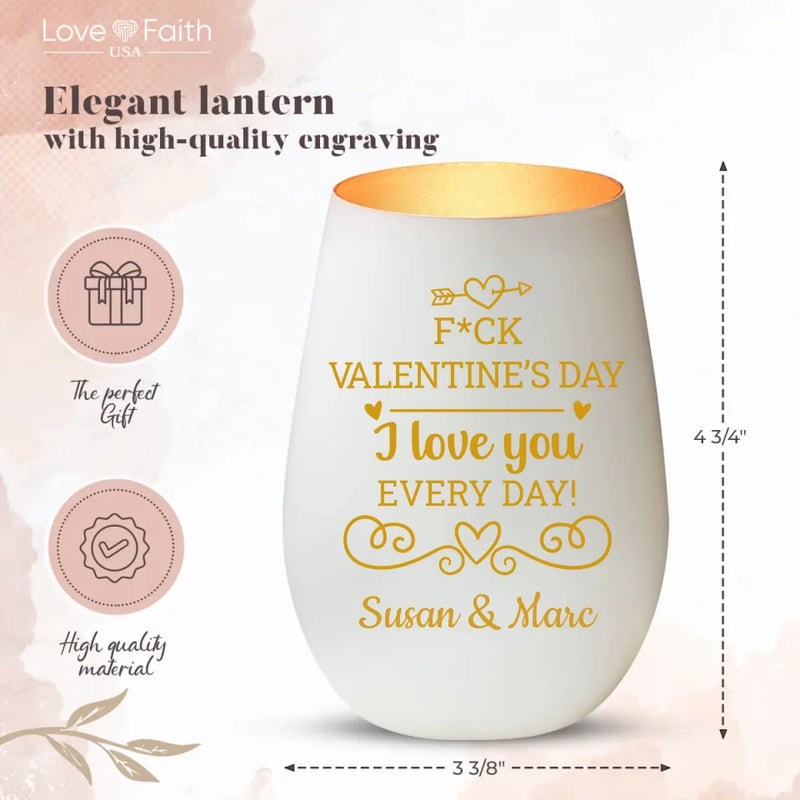 Personalized Lantern White Gold - Engraved by Love & Faith USA 1