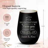 Personalized Lantern Black Silver - Engraved by Love & Faith USA 1