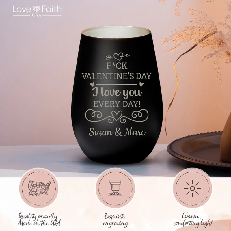 Personalized Lantern Black Silver - Engraved by Love & Faith USA 2