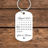 Our day - Personalized keychain for couples
