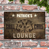 Grill and chill - Outdoor-Metal plate