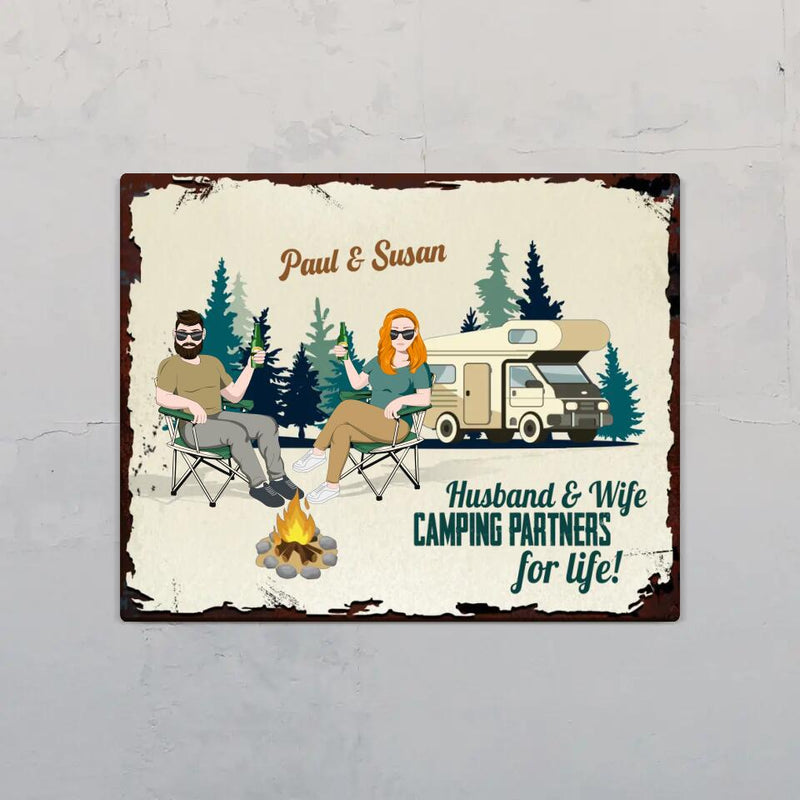Camping Couple - Couple-Door sign