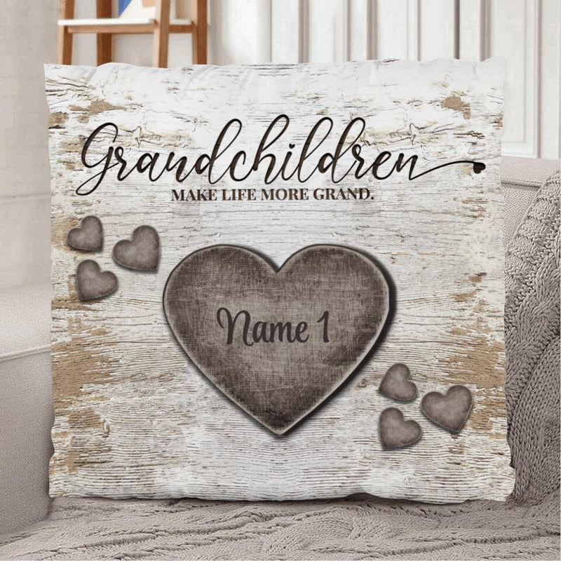Rustic hearts - Grandparents-Cushion