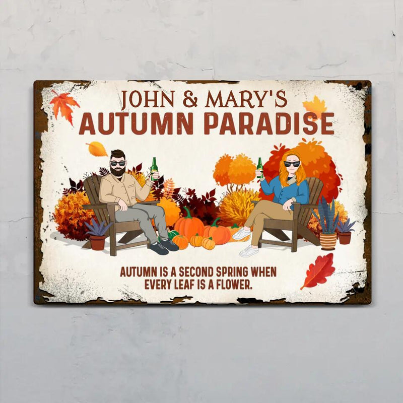Autumn paradise - Outdoor-Door sign