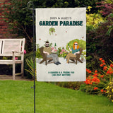 Our paradise - Couple-Garden Flag